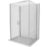 Mexen Exo-B Duo 3S 3-sided hinged shower cabin 80 x 85 cm, transparent, chrome - 814-080-085-01-00-3S