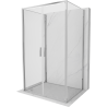 Mexen Exo-3S 3-sided swing shower cabin 110 x 80 cm, transparent, chrome - 814-110-080-01-00-3S