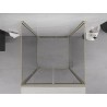 Mexen Exo-B Duo 3S 3-wall hinged shower cabin 80 x 80 cm, transparent, gold - 814-080-080-50-00-3S