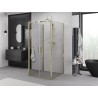Mexen Exo-B Duo 3S 3-wall hinged shower cabin 70 x 70 cm, transparent, gold - 814-070-070-50-00-3S