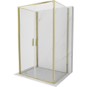 Mexen Exo-B Duo 3S 3-Sided Hinged Shower Enclosure 90 x 70 cm, Transparent, Gold - 814-090-070-50-00-3S