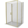 Mexen Exo-3S 3-wall hinged shower cabin 70 x 75 cm, transparent, gold - 814-070-075-50-00-3S