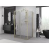 Mexen Exo-B Duo 3S 3-Sided Hinged Shower Enclosure 90 x 70 cm, Transparent, Gold - 814-090-070-50-00-3S