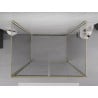 Mexen Exo-3S 3-wall pivot shower enclosure 90 x 70 cm, transparent, gold - 814-090-070-50-00-3S