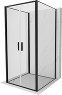 Mexen Exo-B Duo 3S 3-Sided Hinged Shower Enclosure 120 x 120 cm, Transparent, Black - 814-120-120-70-00-3S