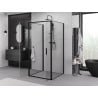 Mexen Exo-3S 3-Sided Shower Enclosure, Hinged 100 x 100 cm, Transparent, Black - 814-100-100-70-00-3S