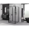 Mexen Exo-B Duo 3S 3-Sided Hinged Shower Enclosure 120 x 120 cm, Transparent, Black - 814-120-120-70-00-3S