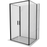 Mexen Exo-B Duo 3S 3-Wall Hinged Shower Cabin 80 x 70 cm, Transparent, Black - 814-080-070-70-00-3S