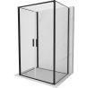 Mexen Exo-B Duo 3S 3-sided shower cabin with swing door 100 x 70 cm, transparent, black - 814-100-070-70-00-3S