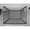 Mexen Exo-B Duo 3S 3-wall shower enclosure, 100 x 85 cm, transparent, black - 814-100-085-70-00-3S