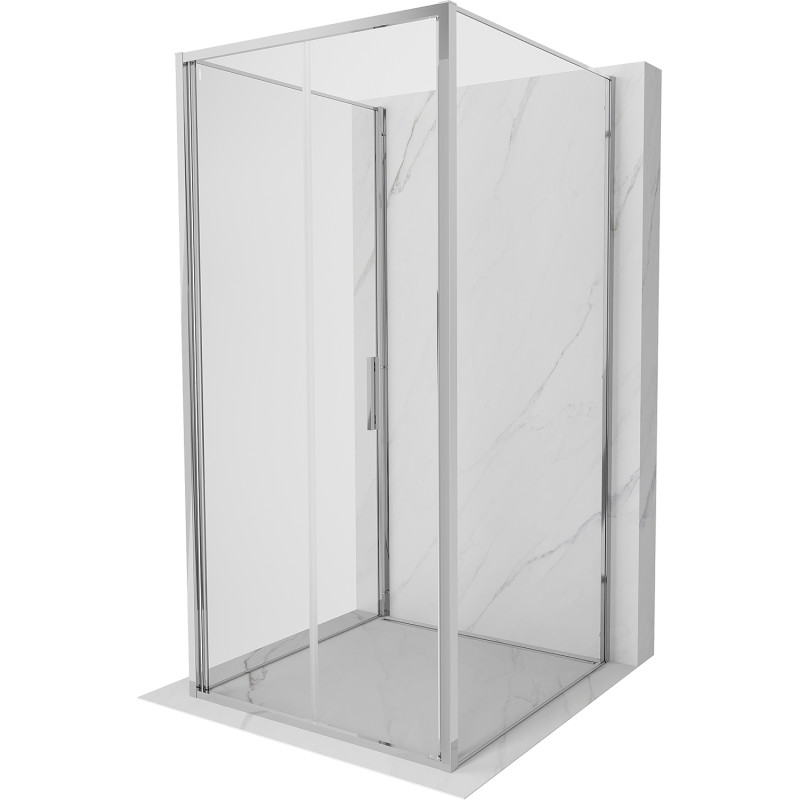 Mexen Exo-F 3S foldable 3-wall shower cabin 90 x 90 cm, transparent, chrome - 816-090-090-01-00-3S
