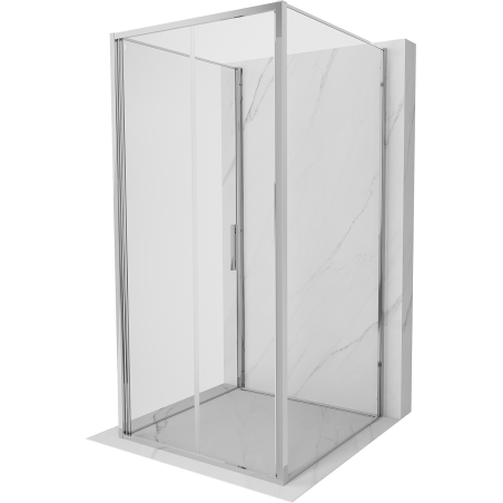 Mexen Exo-F 3S 3-sided folding shower cabin 110 x 110 cm, transparent, chrome - 816-110-110-01-00-3S