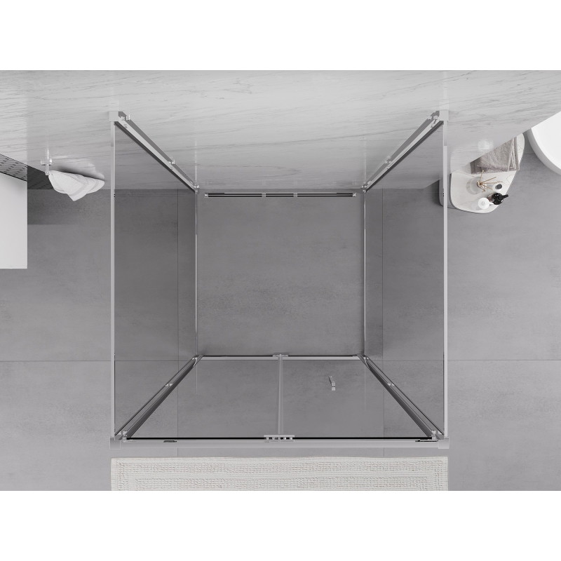 Mexen Exo-F 3S 3-wall folding shower cabin 75 x 75 cm, transparent, chrome - 816-075-075-01-00-3S