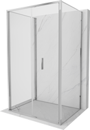 Mexen Exo-F 3S 3-sided folding shower enclosure 80 x 70 cm, transparent, chrome - 816-080-070-01-00-3S
