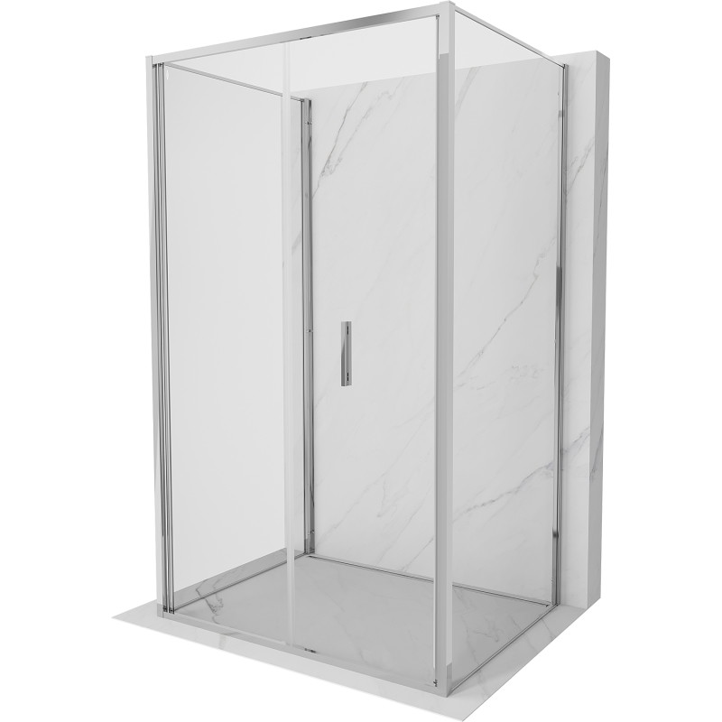Mexen Exo-F 3S 3-wall folding shower cabin 100 x 90 cm, transparent, chrome - 816-100-090-01-00-3S