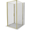 Mexen Exo-F 3S 3-sided folding shower cabin 70 x 70 cm, transparent, gold - 816-070-070-50-00-3S