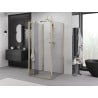 Mexen Exo-F 3S 3-wall folding shower cabin 80 x 80 cm, transparent, gold - 816-080-080-50-00-3S