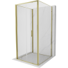 Mexen Exo-F 3S 3-wall folding shower cabin 80 x 80 cm, transparent, gold - 816-080-080-50-00-3S