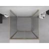 Mexen Exo-F 3S 3-sided folding shower cabin 95 x 95 cm, transparent, gold - 816-095-095-50-00-3S