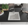 Mexen Vito 1-bowl granite sink with kitchen faucet Rita, white - 6503-20-670300-00