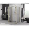 Mexen Exo-F 3S 3-Wall Folding Shower Enclosure 90 x 75 cm, Transparent, Gold - 816-090-075-50-00-3S
