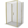 Mexen Exo-F 3S 3-Wall Folding Shower Enclosure 90 x 75 cm, Transparent, Gold - 816-090-075-50-00-3S