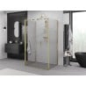 Mexen Exo-F 3S 3-sided folding shower cabin 85 x 80 cm, transparent, gold - 816-085-080-50-00-3S