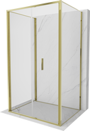 Mexen Exo-F 3S 3-wall folding shower cabin 85 x 120 cm, transparent, gold - 816-085-120-50-00-3S