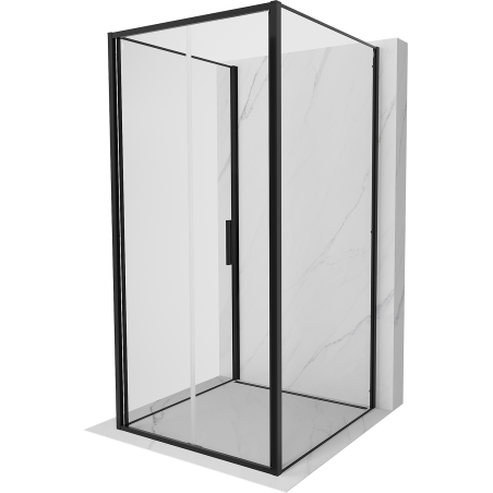 Mexen Exo-3S 3-wall folding shower cabin 70 x 70 cm, transparent, black - 816-070-070-70-00-3S
