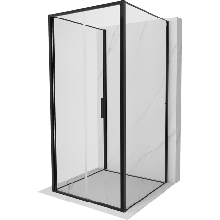 Mexen Exo-F 3S 3-wall folding shower cabin 70 x 70 cm, transparent, black - 816-070-070-70-00-3S
