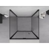 Mexen Exo-F 3S 3-wall folding shower cabin 70 x 70 cm, transparent, black - 816-070-070-70-00-3S