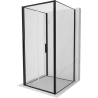 Mexen Exo-3S 3-wall folding shower cabin 95 x 95 cm, transparent, black - 816-095-095-70-00-3S