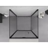 Mexen Exo-3S 3-wall folding shower cabin 100 x 100 cm, transparent, black - 816-100-100-70-00-3S