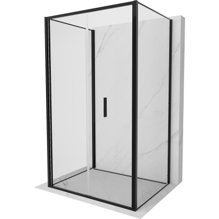 Mexen Exo-F 3S 3-sided folding shower cabin 90 x 70 cm, transparent, black - 816-090-070-70-00-3S