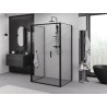 Mexen Exo-F 3S 3-Wall Folding Shower Cabin 110 x 70 cm, Transparent, Black - 816-110-070-70-00-3S
