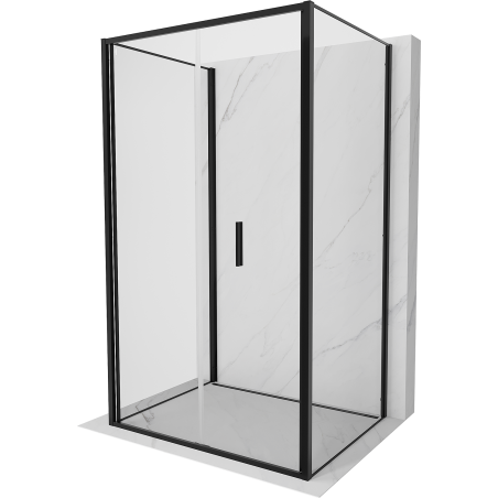 Mexen Exo-F 3S 3-sided Folding Shower Enclosure 70 x 80 cm, Transparent, Black - 816-070-080-70-00-3S