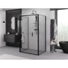 Mexen Exo-F 3S 3-sided Folding Shower Enclosure 70 x 80 cm, Transparent, Black - 816-070-080-70-00-3S