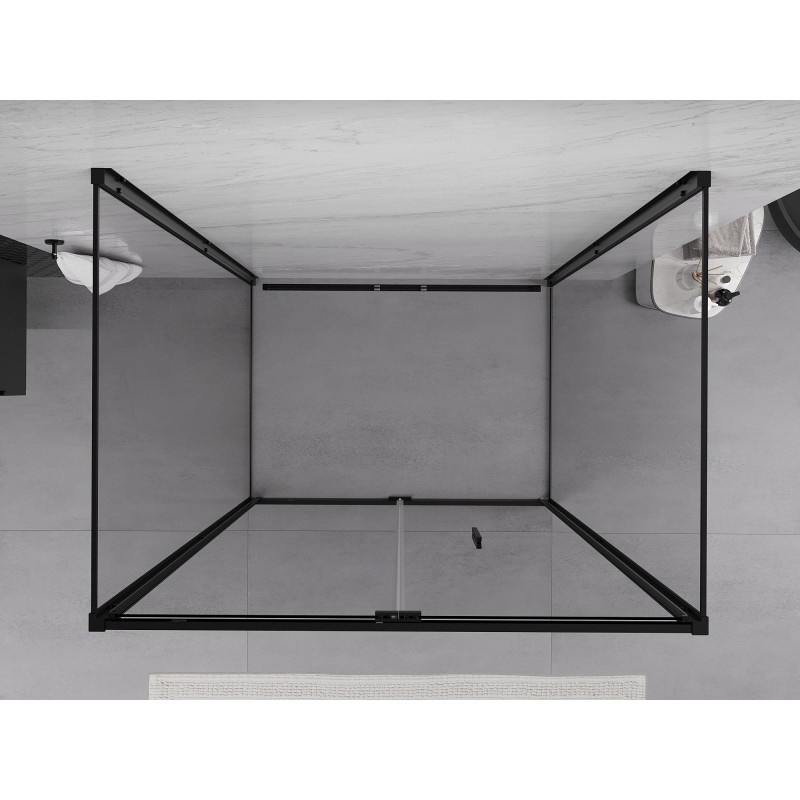 Mexen Exo-F 3S 3-wall Folding Shower Cabin 85 x 80 cm, Transparent, Black - 816-085-080-70-00-3S