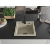 Mexen Vito granite kitchen sink 1-bowl with kitchen faucet Rita, beige - 6503-69-670300-70