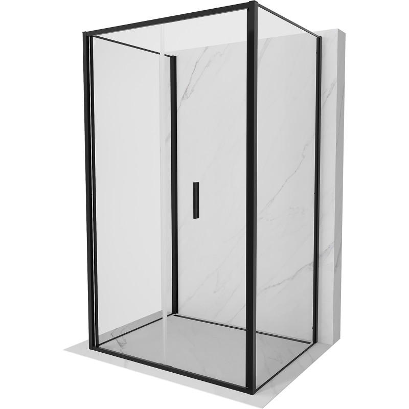 Mexen Exo-F 3S 3-wall folding shower cabin 70 x 100 cm, transparent, black - 816-070-100-70-00-3S