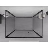 Mexen Exo-F 3S 3-wall folding shower cabin 70 x 100 cm, transparent, black - 816-070-100-70-00-3S