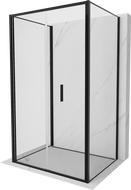 Mexen Exo-F 3S 3-wall foldable shower cabin 70 x 120 cm, transparent, black - 816-070-120-70-00-3S