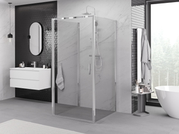 Mexen Exo-B 3S 3-wall hinged shower cabin 70 x 70 cm, transparent, chrome - 817-070-070-01-00-3S