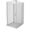 Mexen Exo-B 3S 3-walled pivot shower cabin 80 x 80 cm, transparent, chrome - 817-080-080-01-00-3S
