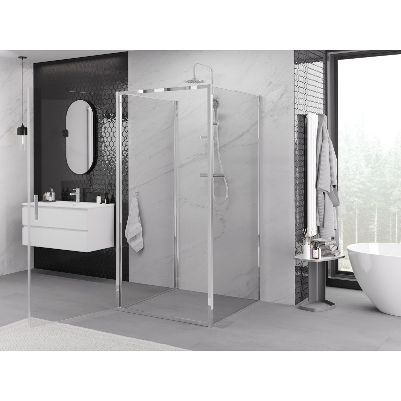 Mexen Exo-B 3S 3-Wall Hinged Shower Enclosure 85 x 85 cm, Transparent, Chrome - 817-085-085-01-00-3S