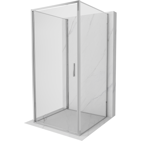 Mexen Exo-3S 3-wall swing shower cabin 100 x 100 cm, transparent, chrome - 817-100-100-01-00-3S