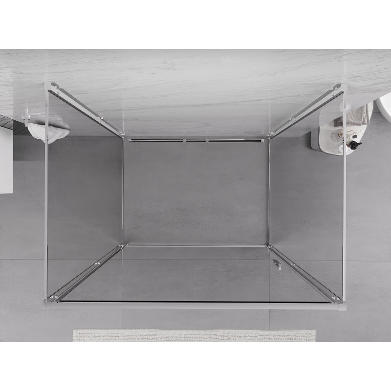 Mexen Exo-B 3S 3-wall hinged shower cabin 90 x 70 cm, transparent, chrome - 817-090-070-01-00-3S