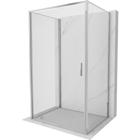 Mexen Exo-3S 3-wall hinged shower enclosure 100 x 85 cm, transparent, chrome - 817-100-085-01-00-3S