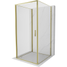 Mexen Exo-B 3S 3-sided pivot shower enclosure 70 x 70 cm, transparent, gold - 817-070-070-50-00-3S