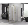 Mexen Exo-3S 3-wall hinged shower enclosure 75 x 75 cm, transparent, gold - 817-075-075-50-00-3S